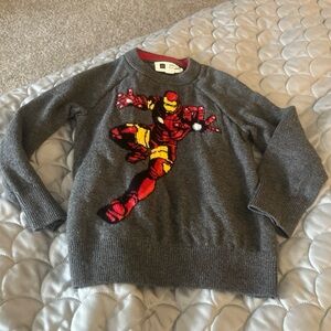 Gap Toddler Marvel Iron Man Gray Sweater Boy's Size 3 Years